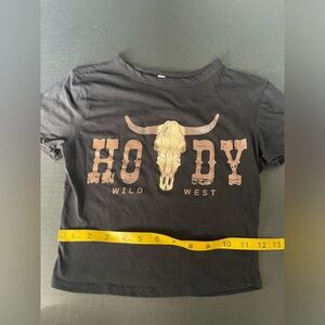 Wild West Black cropped T-Shirt